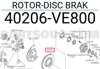 Nissan 40206VE800 ROTOR-DISC BRAK