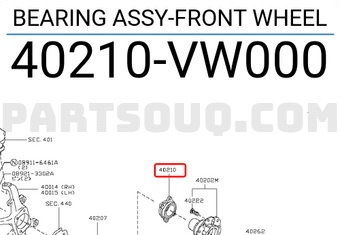 Nissan 40210VW000 BEARING ASSY-FRONT WHEEL