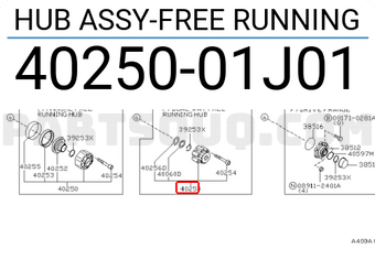 Nissan 4025001J01 HUB ASSY-FREE RUNNING