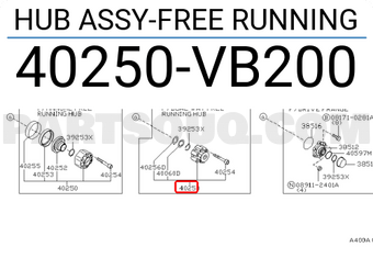 Nissan 40250VB200 HUB ASSY-FREE RUNNING