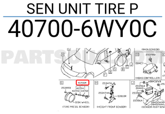 Nissan 407006WY0C SEN UNIT TIRE P