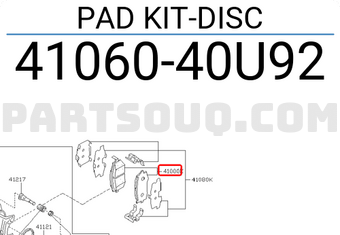 Nissan 4106040U92 PAD KIT-DISC