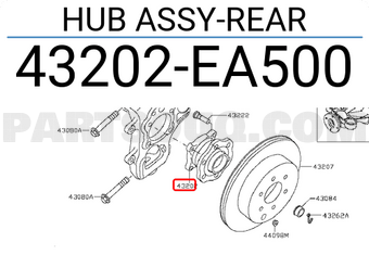 Nissan 43202EA500 HUB ASSY-REAR