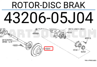 Nissan 4320605J04 ROTOR-DISC BRAK