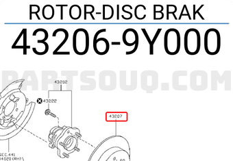 Nissan 432069Y000 ROTOR-DISC BRAK