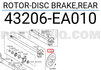 Nissan 43206EA010 ROTOR-DISC BRAKE,REAR