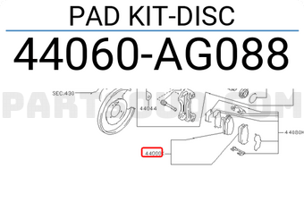 Nissan 44060AG088 PAD KIT-DISC