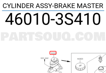 Nissan 460103S410 CYLINDER ASSY-BRAKE MASTER