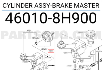 Nissan 460108H900 CYLINDER ASSY-BRAKE MASTER