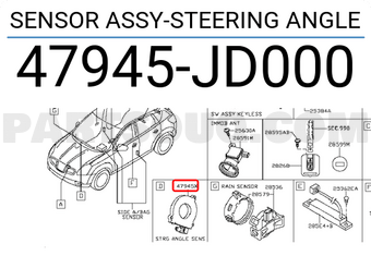 Nissan 47945JD000 SENSOR ASSY-STEERING ANGLE