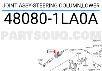 Nissan 480801LA0A JOINT ASSY-STEERING COLUMN,LOWER