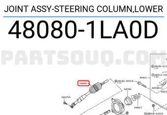 Nissan 480801LA0D JOINT ASSY-STEERING COLUMN,LOWER