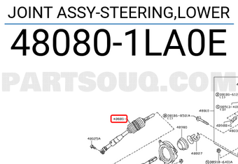 Nissan 480801LA0E JOINT ASSY-STEERING,LOWER