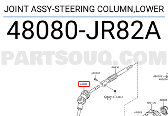 Nissan 48080JR82A JOINT ASSY-STEERING COLUMN,LOWER