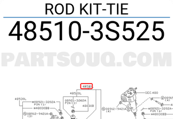Nissan 485103S525 ROD KIT-TIE