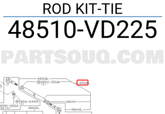 Nissan 48510VD225 ROD KIT-TIE