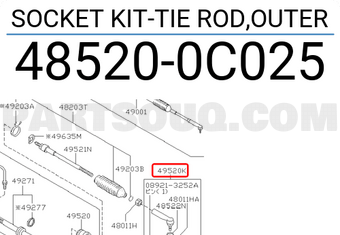 Nissan 485200C025 SOCKET KIT-TIE ROD,OUTER