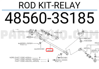 Nissan 485603S185 ROD KIT-RELAY
