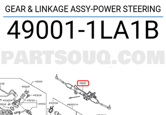 Nissan 490011LA1B GEAR & LINKAGE ASSY-POWER STEERING