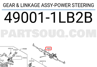 Nissan 490011LB2B GEAR & LINKAGE ASSY-POWER STEERING