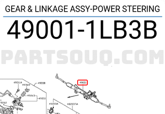 Nissan 490011LB3B GEAR & LINKAGE ASSY-POWER STEERING