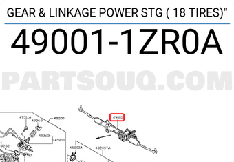 Nissan 490011ZR0A GEAR & LINKAGE POWER STG ( 18 TIRES)