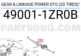 Nissan 490011ZR0B GEAR & LINKAGE POWER STG (20 TIRES)