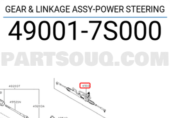 Nissan 490017S000 GEAR & LINKAGE ASSY-POWER STEERING