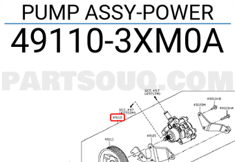 Nissan 491103XM0A PUMP ASSY-POWER