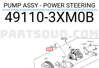 Nissan 491103XM0B PUMP ASSY - POWER STEERING
