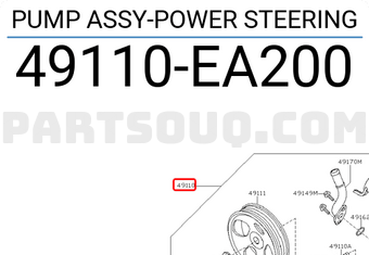 Nissan 49110EA200 PUMP ASSY-POWER STEERING