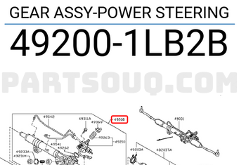 Nissan 492001LB2B GEAR ASSY-POWER STEERING