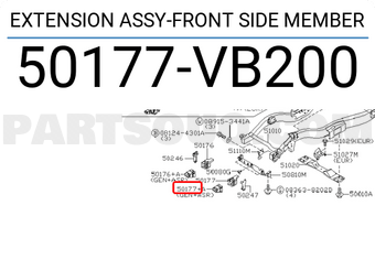 Nissan 50177VB200 EXTENSION ASSY-FRONT SIDE MEMBER