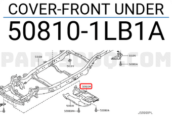 Nissan 508101LB1A COVER-FRONT UNDER