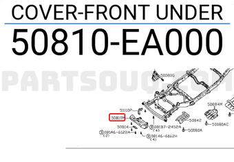 Nissan 50810EA000 COVER-FRONT UNDER