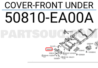 Nissan 50810EA00A COVER-FRONT UNDER