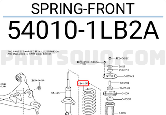 Nissan 540101LB2A SPRING-FRONT