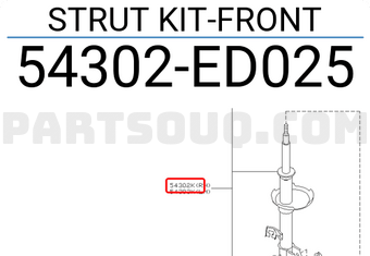 Nissan 54302ED025 STRUT KIT-FRONT