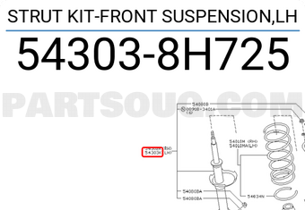 Nissan 543038H725 STRUT KIT-FRONT SUSPENSION,LH