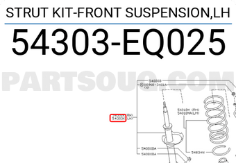 Nissan 54303EQ025 STRUT KIT-FRONT SUSPENSION,LH