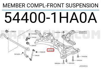 Nissan 544001HA0A MEMBER COMPL-FRONT SUSPENSION