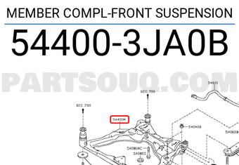 Nissan 544003JA0B MEMBER COMPL-FRONT SUSPENSION