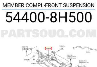 Nissan 544008H500 MEMBER COMPL-FRONT SUSPENSION
