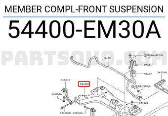 Nissan 54400EM30A MEMBER COMPL-FRONT SUSPENSION