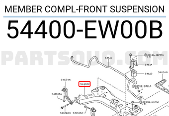 Nissan 54400EW00B MEMBER COMPL-FRONT SUSPENSION