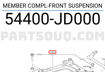 Nissan 54400JD000 MEMBER COMPL-FRONT SUSPENSION