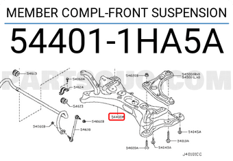 Nissan 544011HA5A MEMBER COMPL-FRONT SUSPENSION