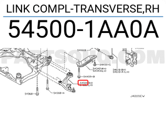 Nissan 545001AA0A LINK COMPL-TRANSVERSE,RH