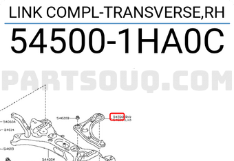Nissan 545001HA0C LINK COMPL-TRANSVERSE,RH