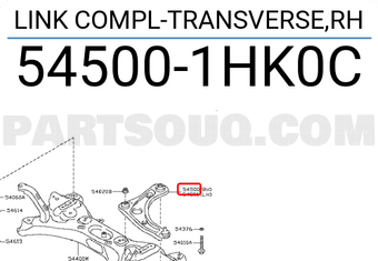 Nissan 545001HK0C LINK COMPL-TRANSVERSE,RH
